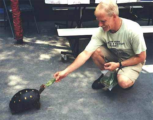 Gary Weiler and Red-footed Tortoise